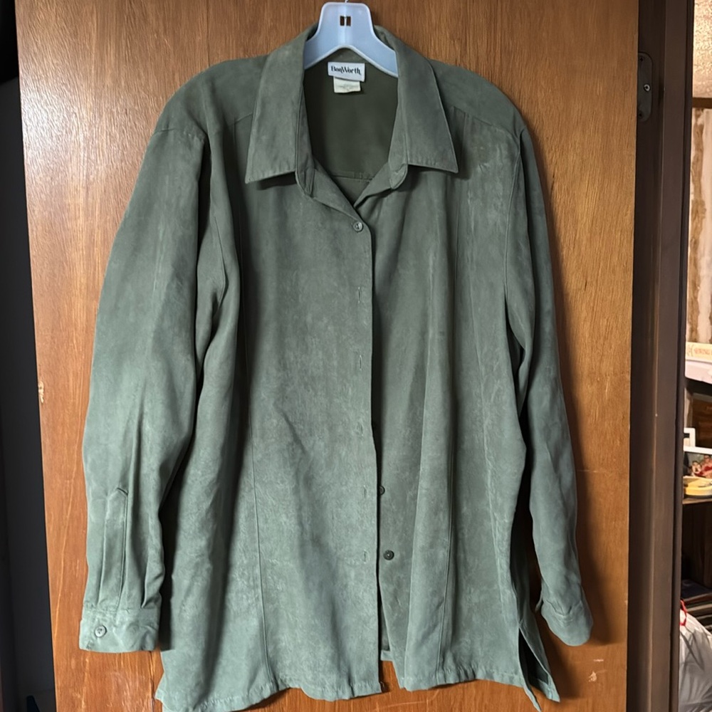 Faux Suede Green Pants and Top